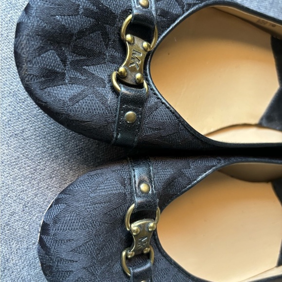 MICHAEL MICHAEL KORS Women's Black Leather Loafers Flats Size 6 M EUC - Picture 2 of 14